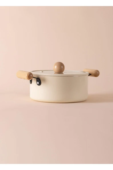 The mia cucina derin tencere 22 cm seramik yemek tenceresi indüksiyonlu ocaklara uyumlu - Resim 3