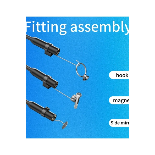 Endoskop Yılan Video Kamera İos Uyumlu Led’li 10 Metre 7 Mm Sert Kablo 2mp Full Hd - 5