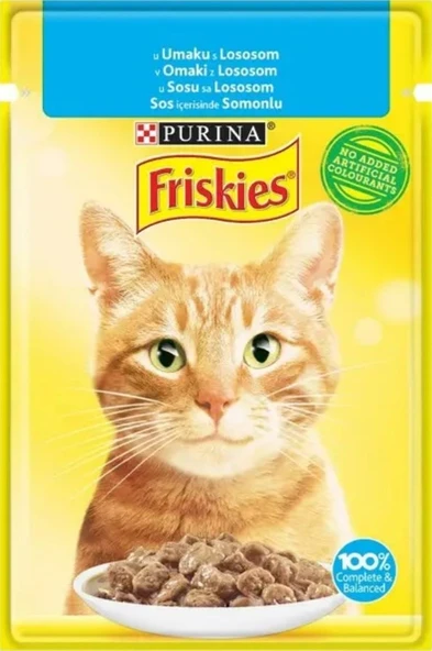 Purina Friskies Somonlu Pouch Yetişkin Kedi Yaş Maması 85 Gr x 48 Adet ürün görseli