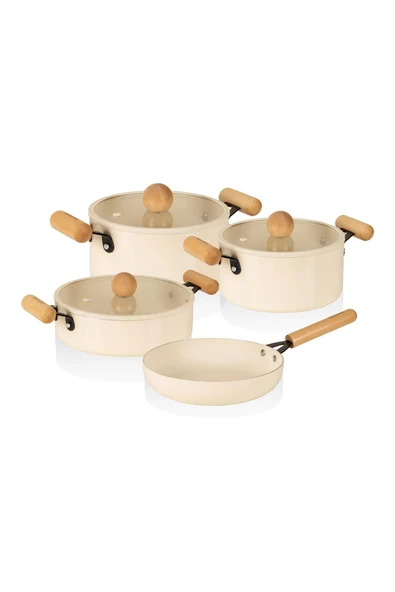 The mia cucina 7 parça tencere tava seti - indüksiyonlu ocaklara uyumlu ürün görseli