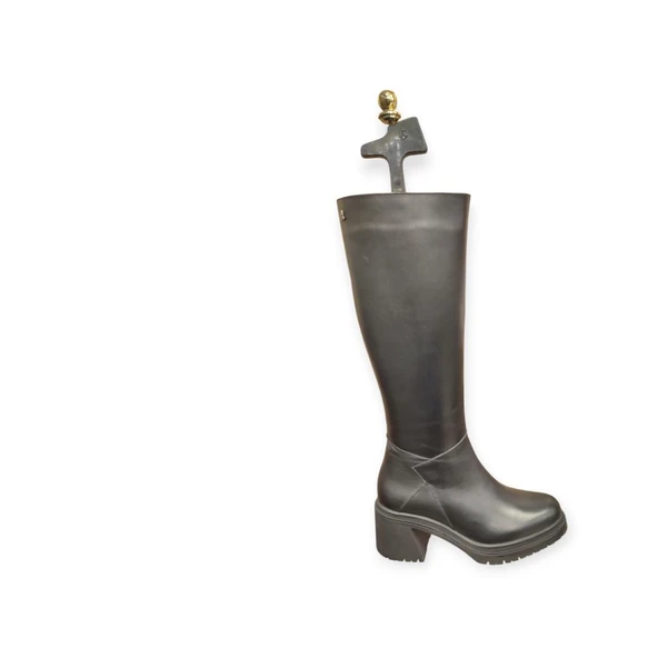 VENÜS 2552503K KALIN PLATFORM TOPUK KAYMAZ KADIN DERİ ÇİZME - Resim 3