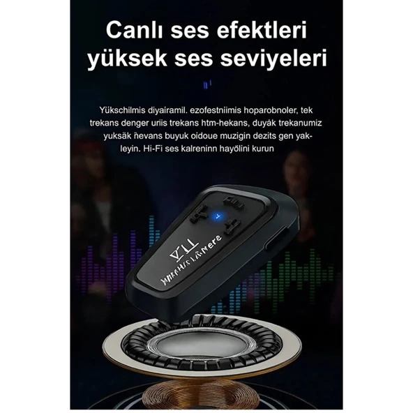 Y11 Bluetooth Kulaklık Mikrofonlu Motosiklet Kulaklığı İntercom Bt 5.3 - 2