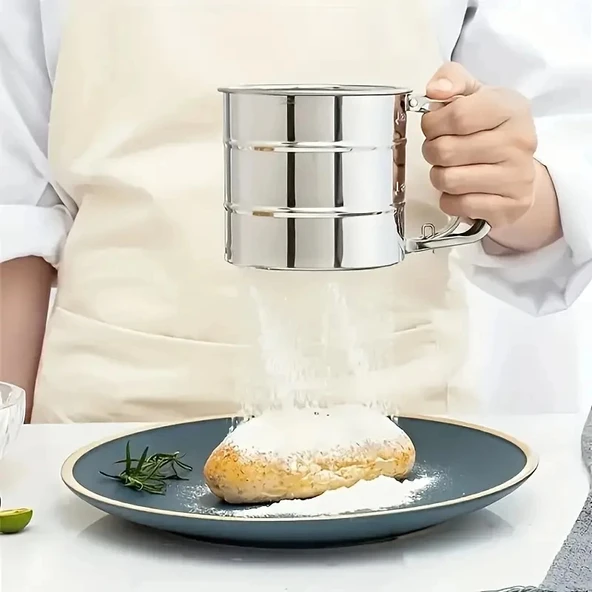 MyBru Metal Basmalı Un Eleği - Resim 2