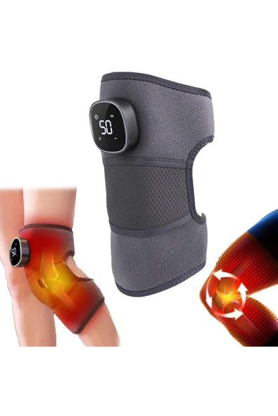 Glr HX001 Şarj Edilebilir Isıtmalı Titreşimli Diz Omuz Bacak Masaj Aleti | Sıcak Kompres ve Çoklu Modlar