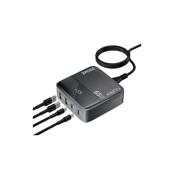 65w Masaüstü 4 Portlu Hızlı Şarj Cihazı İstasyonu 2xusb-a, 2xtype-c Giriş,1,5 Mt. Kablo - 3