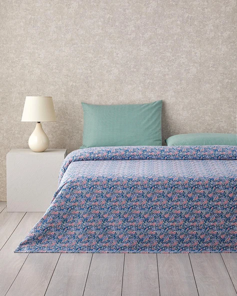 English Home Petit Chamomile Baskılı Tek Kişilik Pike Takımı 150x220 cm Pembe ürün görseli