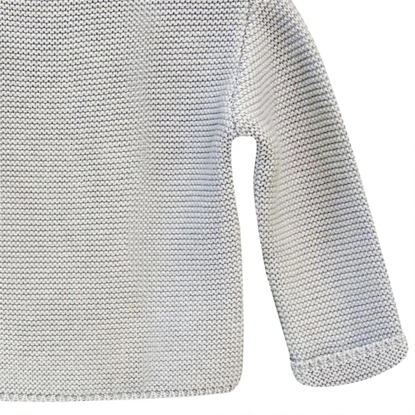 AC24333 Basic Bebe Ceket Grey Melange - Resim 4