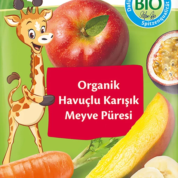 NessiWorld Organik Havuçlu Karışık Meyve Püresi 100 Gr - Resim 3