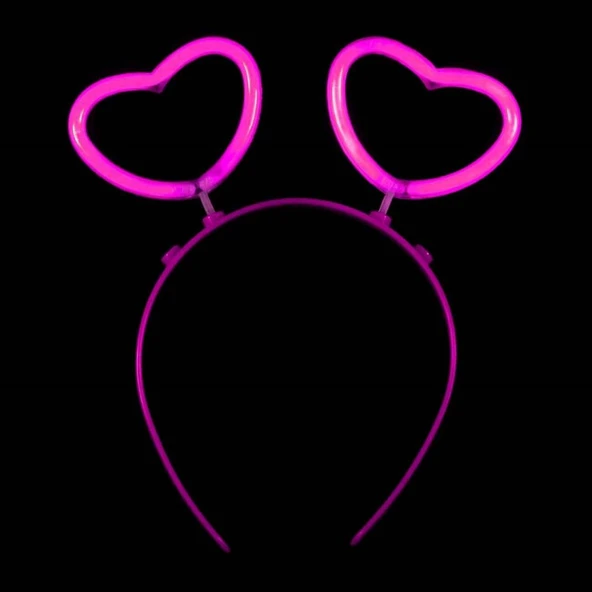 Glow Stick Karanlıkta Yanan Fosforlu Kalp Taç 12 Adet - Resim 4