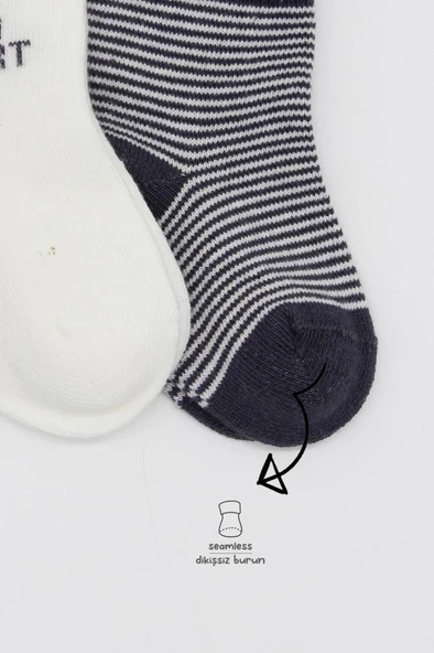 NessiWorld 3'Lü Penye Soket Çorap BS10110 Antrasit - Resim 3