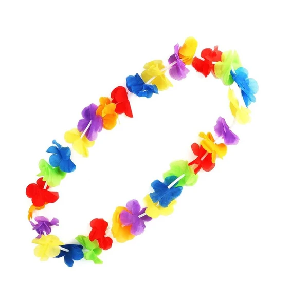 Rengarenk Hawaii Boyun Çelengi Havai Partisi Kolyesi 1 Adet - 4