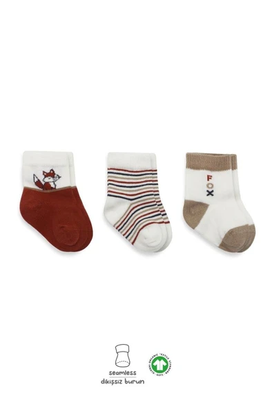 NessiWorld 3'Lü Penye Soket Çorap BS10109 Kiremit ürün görseli