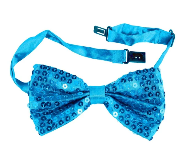 Gece Işıltısı Açık Mavi Turkuaz Payetli Pullu Papyon 7x2 cm ürün görseli