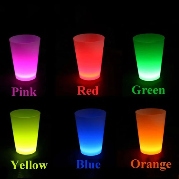 Glow Partisi Bardakları 6 Renk 6 Adet 1.5 oz - Resim 5