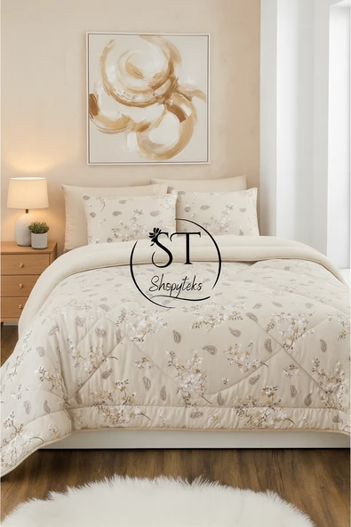 Çift Kişilik Çiçekli Welsfot Uyku Seti Çift Taraflı 195x215 - Resim 3