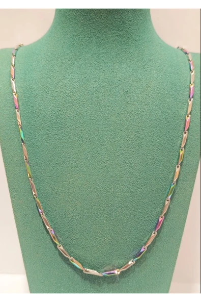 Monalisa Home Lüks Gösterişli Parlak Zincir Çelik Erkek Kolye ürün görseli 1