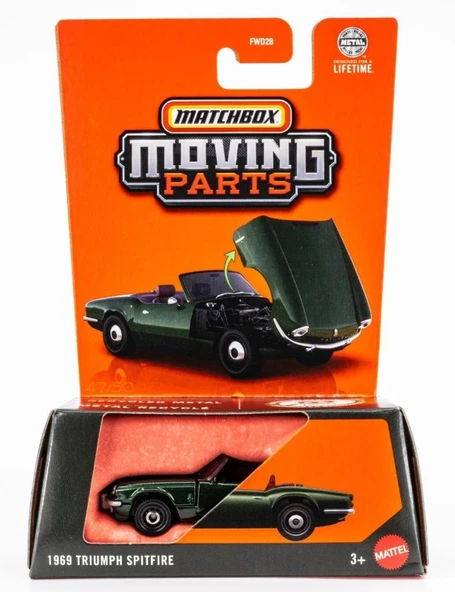 Matchbox 2025 1:64 Arabalar 1969 TRIUMPH SPITFIRE JBW99 - 2