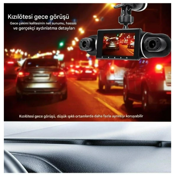 Ozmik V10 Araç Kamerası 4 Kameralı Gps Takip- G Sensör 1080P Kayıt Wifi Özellikli - 8