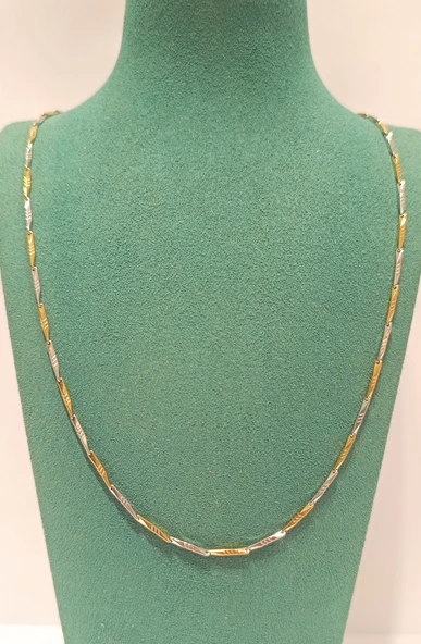 Monalisa Home Lüks Gösterişli Parlak Zincir Çelik Erkek Kolye ürün görseli 1