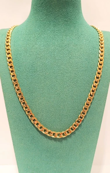 Monalisa Home Lüks Gösterişli Parlak Zincir Çelik Erkek Kolye ürün görseli 1