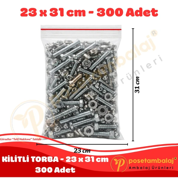 23x31 cm. Kilitli Torba (300 Adet) - Resim 4