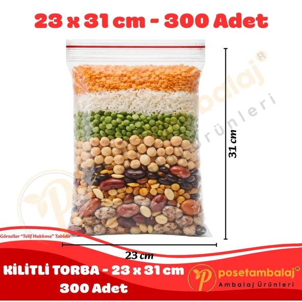 23x31 cm. Kilitli Torba (300 Adet) - Resim 3