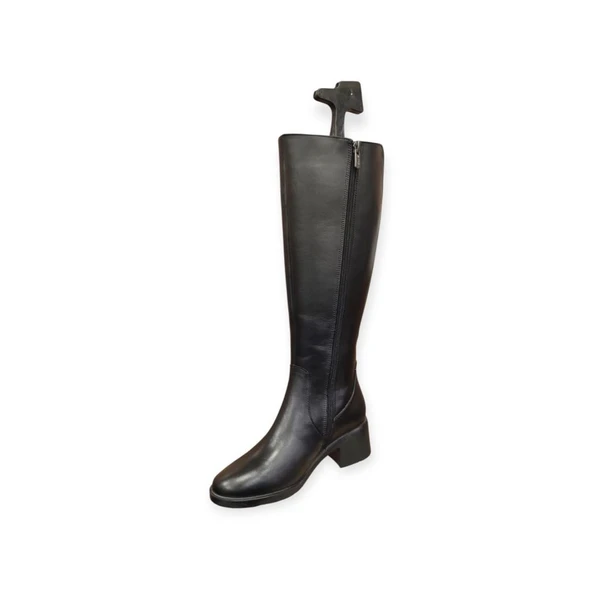 VENÜS 2551405K KALIN TOPUK KAYMAZ KLASİK DERİ KADIN ÇİZME - Resim 3