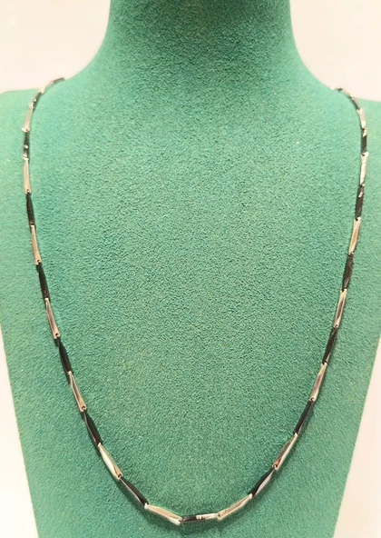 Monalisa Home Lüks Gösterişli Parlak Zincir Çelik Erkek Kolye ürün görseli 1