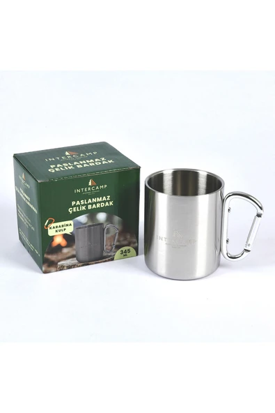 350 ml Çelik Kamp Bardağı, Paslanmaz Çelik Bardak, Kupa, - Resim 3