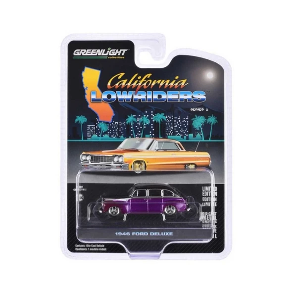 Greenlight 1/64 California Lowriders Series 6- 1946 Fordor Super Deluxe - Resim 4