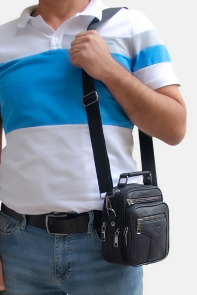 Lederax Hakiki Deri Kasalı El Çantası Omuz Çantası Küçük Boy LD613