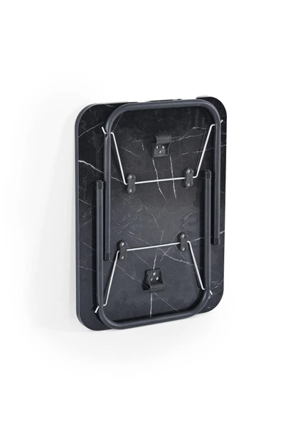 Exent 45X60 cm Kamp Sehpası + 3 Adet LACİVERT Tabure Piknik, bahçe sehpası Katlanır Sehpa-ME-3L - 4