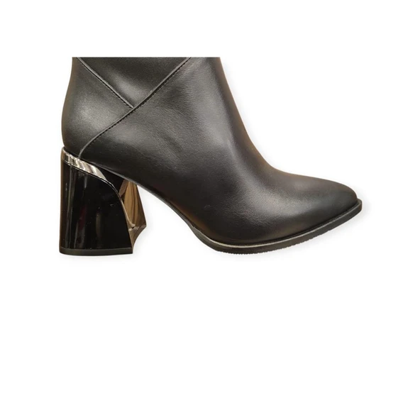 VENÜS 2552005K SİVRİ BURUN TOPUKLU KLASİK DERİ KADIN ÇİZME - Resim 6