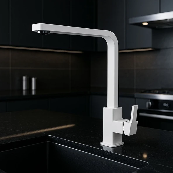 BEYAZ KARE MUTFAK EVİYE BATARYASI ürün görseli