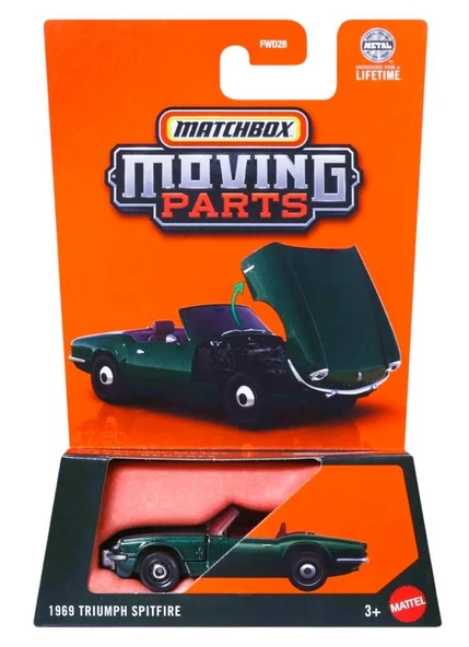 Matchbox 2025 1:64 Arabalar 1969 TRIUMPH SPITFIRE JBW99