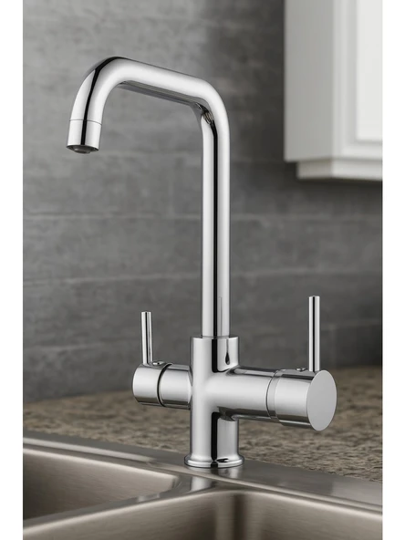 ARITMALI AKASYA SERİSİ MUTFAK EVİYE BATARYASI - Resim 4