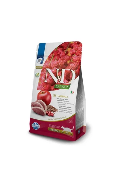 N&D ND Quinoa Tahılsız Tüy Yumağı Önleyici Yetişkin Kedi Maması 1,5kg ürün görseli 1