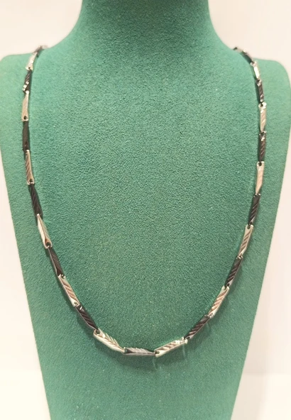 Monalisa Home Lüks Gösterişli Parlak Zincir Çelik Erkek Kolye ürün görseli 1