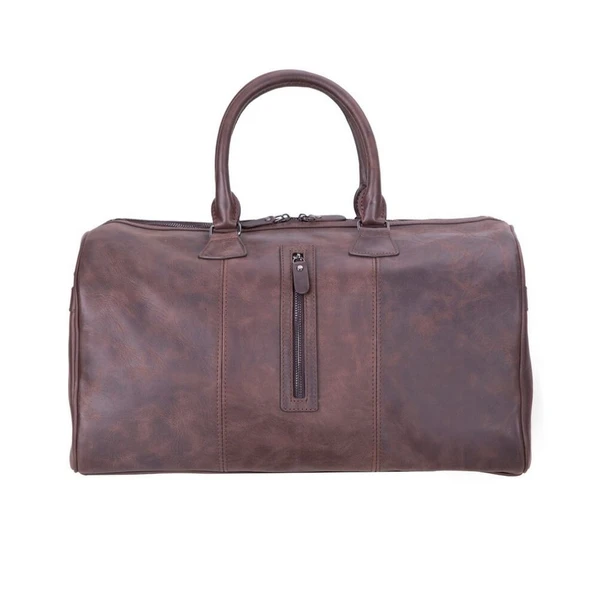 Dolly Gerçek Deri Seyahat Çantası Antik Koyu Kahve ürün görseli