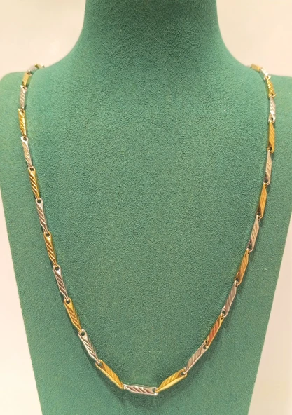 Monalisa Home Lüks Gösterişli Parlak Zincir Çelik Erkek Kolye ürün görseli 1