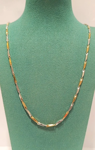 Monalisa Home Lüks Gösterişli Parlak Zincir Çelik Erkek Kolye ürün görseli 1