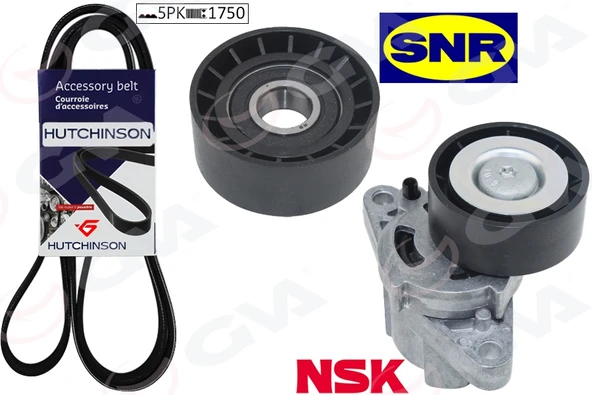 GVA 59A1107 ALTERNATÖR GERGİ KİTİ KÜTÜKLÜ CLIO II-KANGOO-MEGANE I-SCENIC I-LOGAN 1.4-1.6 16V KLİMALI HİDR K015PK1750 7701477521-7701477517 ürün görseli 1