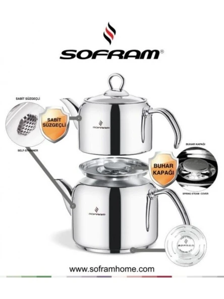 Sofram Soft 180 Xl Aile Boy Çelik Çaydanlık - 2