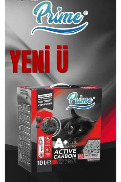 Prime Aktif Carbon Control Plus Topaklanan Kedi Kumu 10 Lt ürün görseli 1