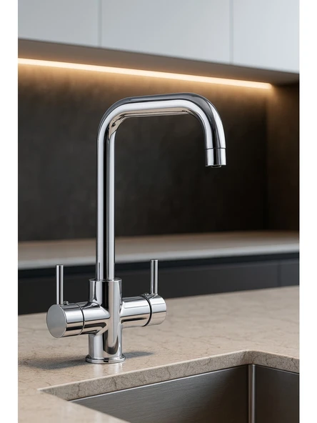 ARITMALI AKASYA SERİSİ MUTFAK EVİYE BATARYASI - Resim 3