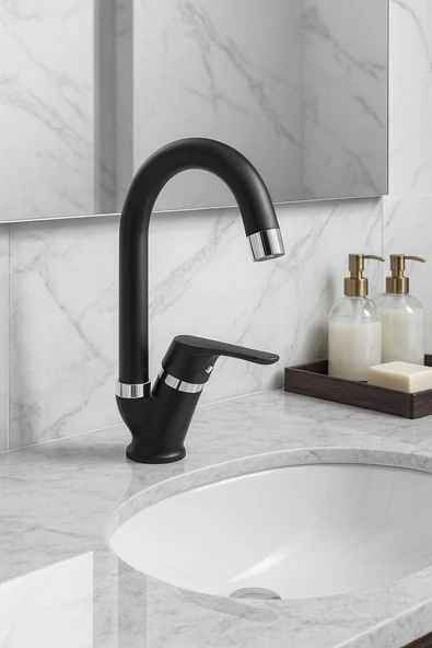 SİYAH LAVABO BATARYASI ürün görseli