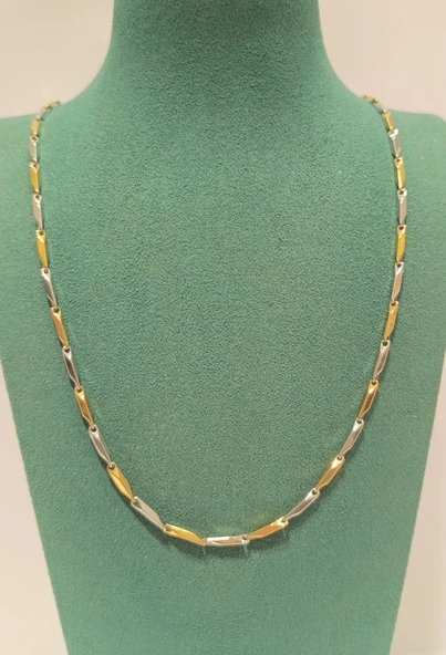 Monalisa Home Lüks Gösterişli Parlak Zincir Çelik Erkek Kolye ürün görseli 1