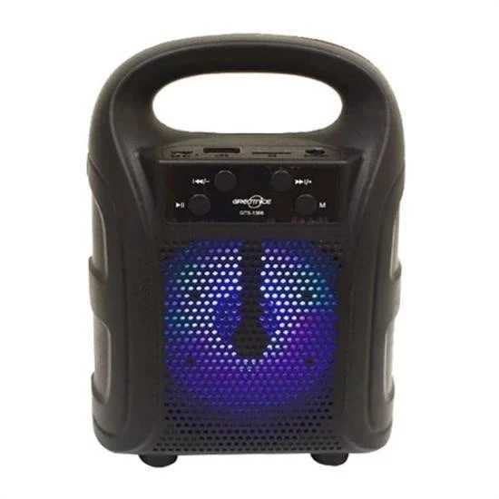 Tutmalı Mini Hoparlör Işıklı Taşınabilir Bluetooth Wireless Radyolu Sd Kart ve USB Girişli Hoparlör ürün görseli