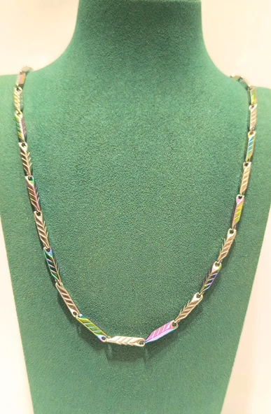 Monalisa Home Lüks Gösterişli Parlak Zincir Çelik Erkek Kolye