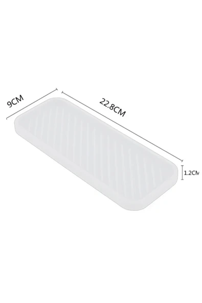 TİNEKE  Silikon Yağdanlık Yağlık Standı Altlık ,çok Amaçlı Organizer Sunumluk ,sabunluk Altlığı 1 ADET BEYAZ - 7